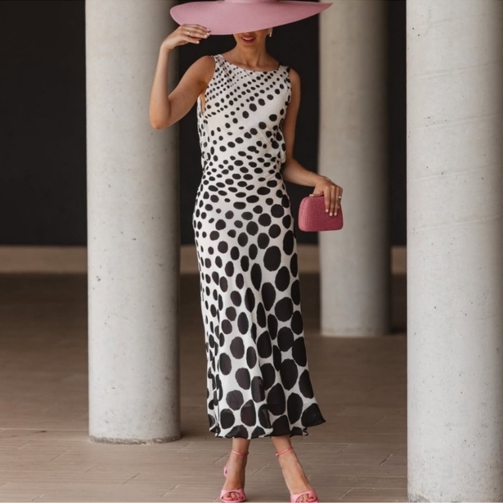 Zara Polka Dot Maxi Dress ZW Collection